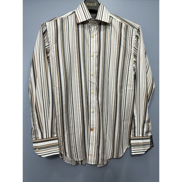 Lot of 4 Mens Thomas Dean Button Down Casual Dress Shirt Size Small - Picture 2 of 16